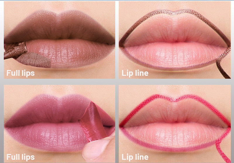 sacheu Lip STAY-N 3-PACK Lip Liner STAY-NPeel-Off Liners for Smudge-Proof All-Day WearVegan Cruelty-Free with Hyaluronic Acid &Squalane
