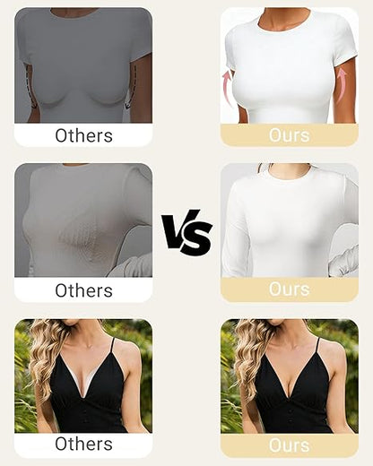 As Fairy 2026 Deep V Wireless Push Up Bras for Women Soft Support Bra with Lift Comfortable T-Shirt Bra for Daily Wear
