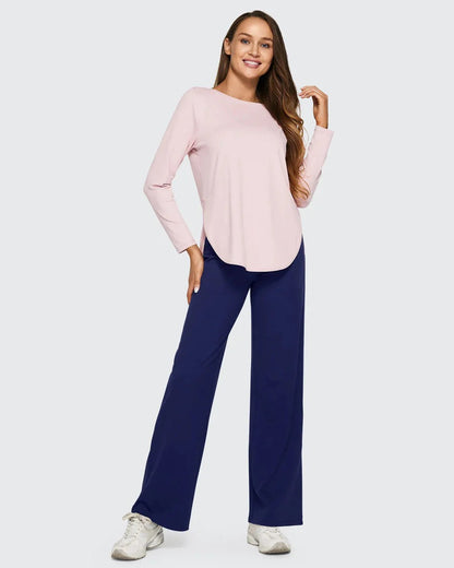High-Waist Weite Hose — Office Fit，Butt-Lifting