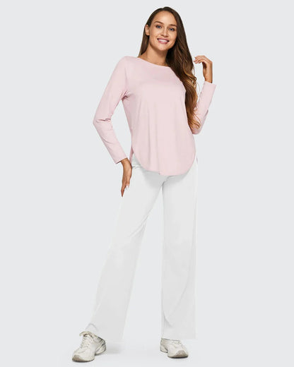 High-Waist Weite Hose — Office Fit，Butt-Lifting